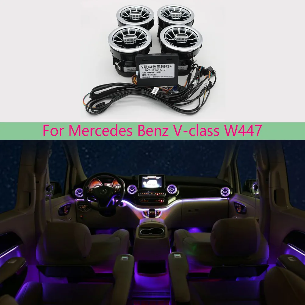 

Hot Sale Interior Car Accessories Light LED Car Air Conditioning Vents system Ambient Light For Mercedes Benz V-class W447
