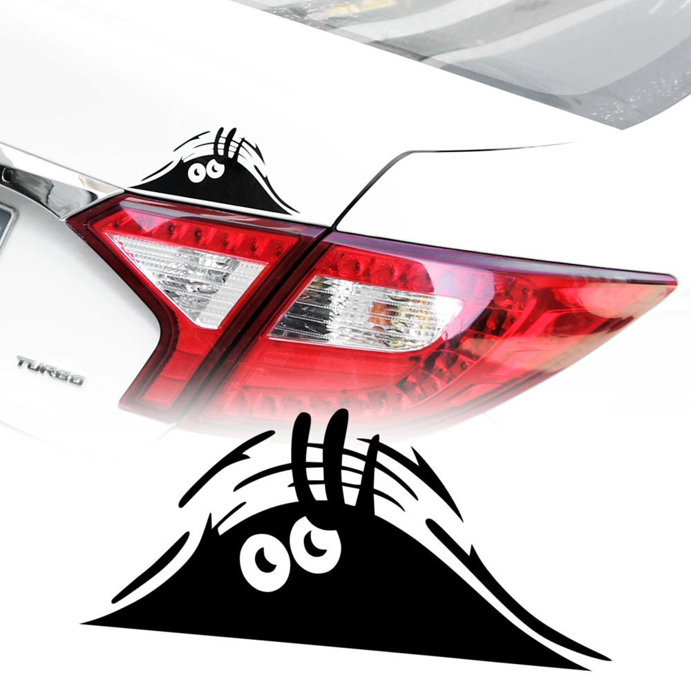 Забавная виниловая наклейка Peeking Monster для Skoda Octavia Fabia Rapid Superb KODIAQ Citigo Yeti