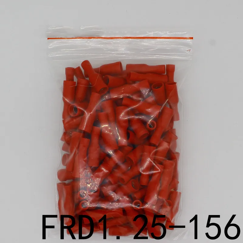 

FRD1.25-156 FRD1-156 100PCS Bullet Shaped Female Insulating Joint Wire Connector Electrical Crimp Terminal AWG22-16 FRD