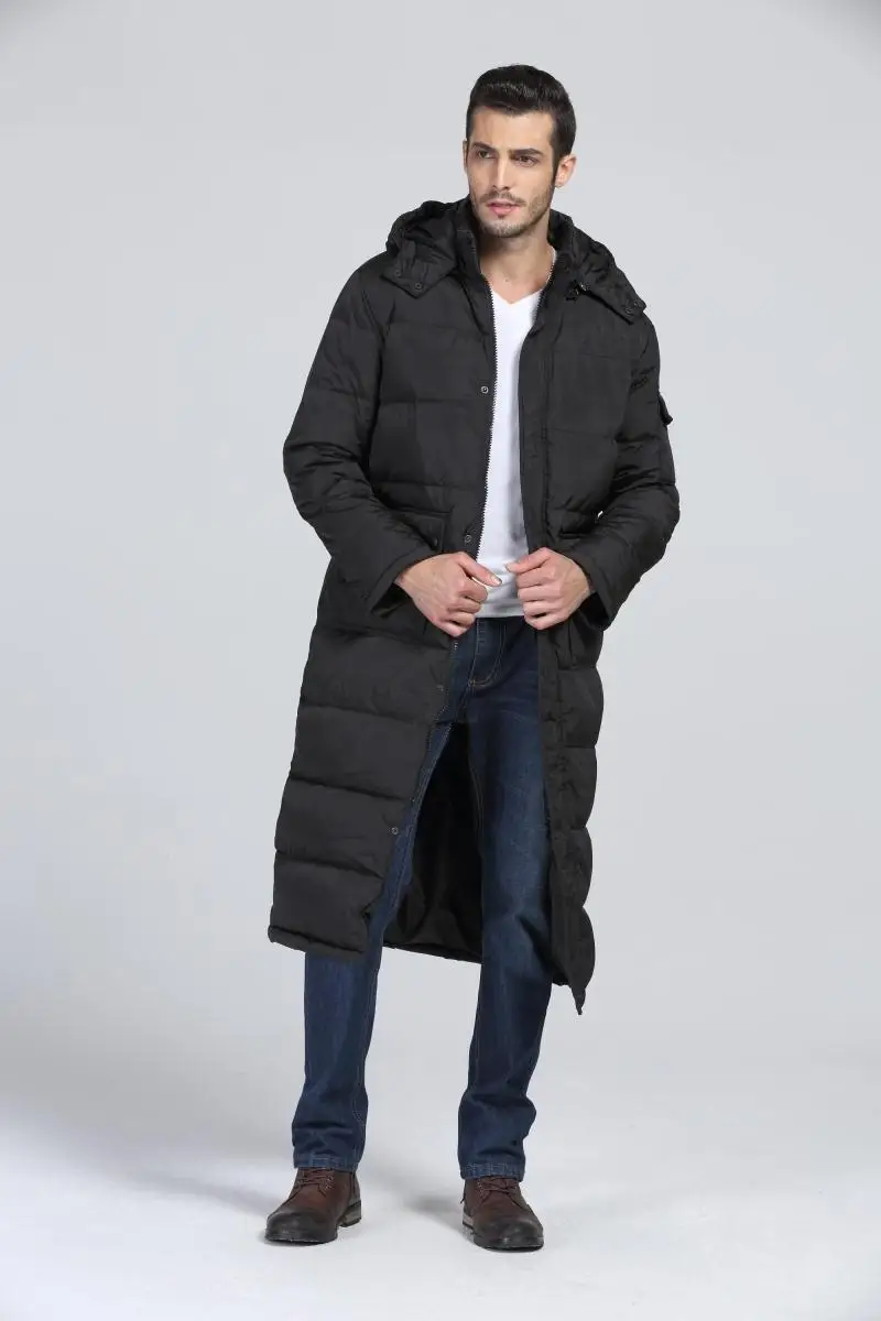 2022 men's winter clothing fashion duck down coat long puffer jacket parkas for male with a hood black plus size xxxxl 3xl 4xl