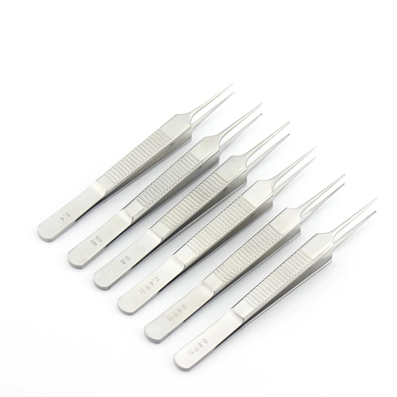 

Beauty Tweezers Plastic Tools Double Eyelid Embedding Fat Clip with Tooth Stainless Steel 10cm