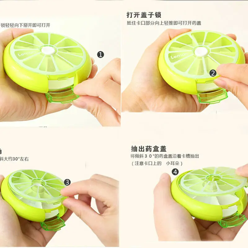 Дорожный Чехол с 7 отделениями для таблеток держатель чехол s 1 шт. вращающаяся