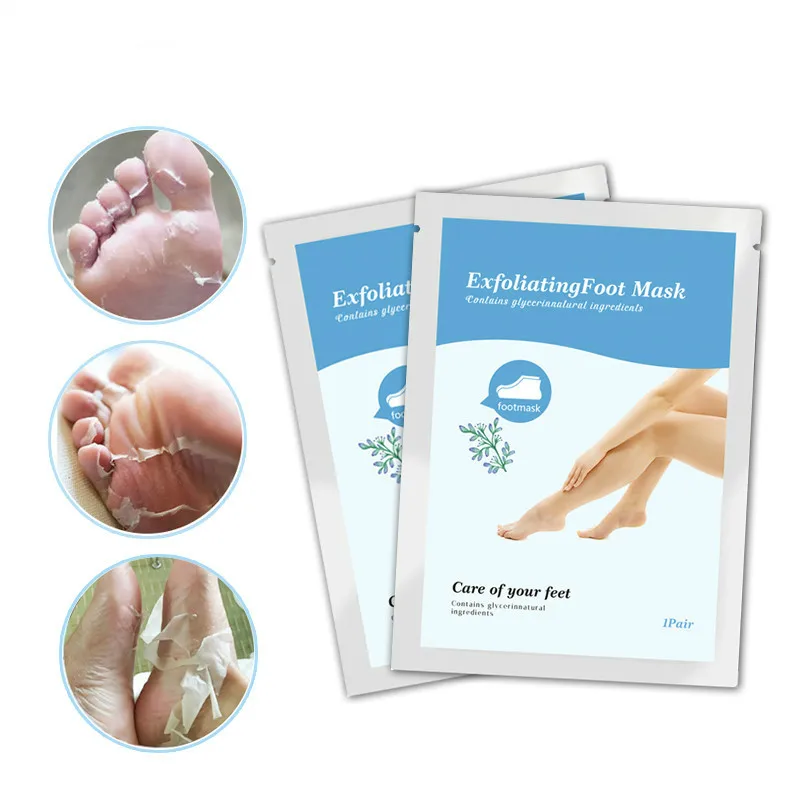 

4Pairs efero Foot Cream Exfoliating foot Mask for Legs Moisturizing Socks Feet Peeling Mask Pedicure Heel Care Foot Scrub Socks