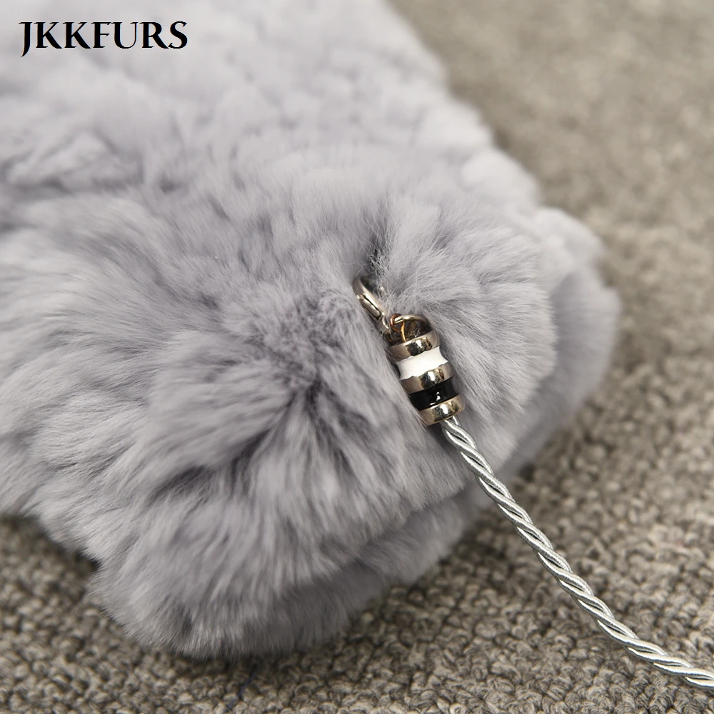 

2020 Women's Real Rex Rabbit Fur Gloves Winter Warm Fingerless Mittens High Quality Soft Fur S7594