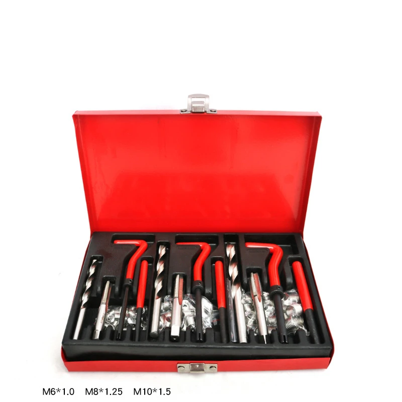 

88Pcs Twist Drill Bits Thread Repair Kit Wire Insert Thread Car Engine Block Twist Damaged Restoring Break Pin Tools