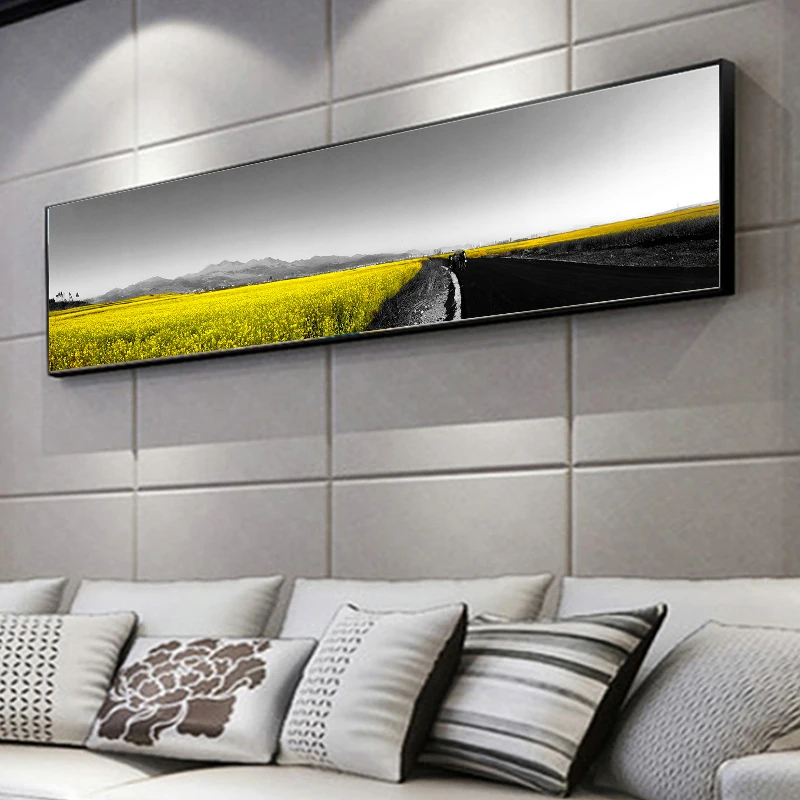 Черно желтый ретро постер дикая ночь Гора палатка Масляная Живопись Печать на