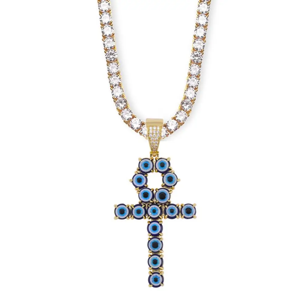 Новейший кулон со стразами из циркония бриллиантовый крест Медный с кубическим