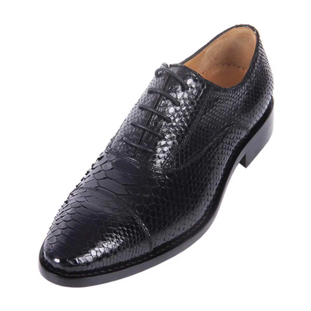 

hlangzhishi new arrival Python skin Men dress shoes Pure manual Python Leather shoes With low lace-up men formal shoes