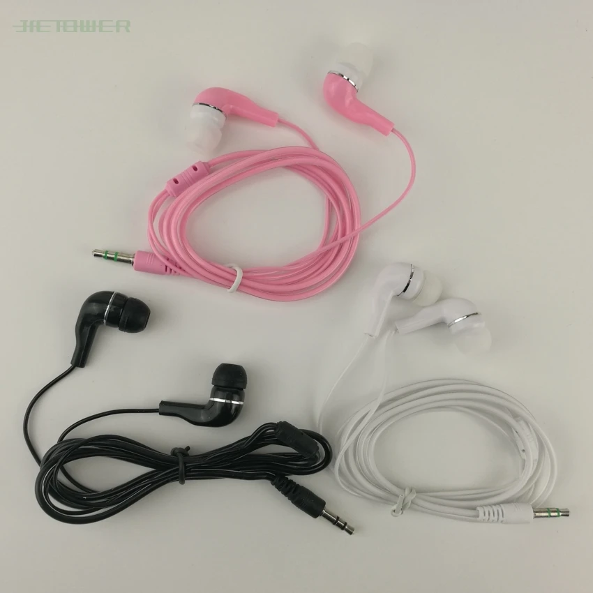

100pcs/lot Wholesale 3.5mm Stereo Soft Transparent In Ear Earphone Earbud Comfortable Wearing Sport Headset for HTC IPhone Cheap