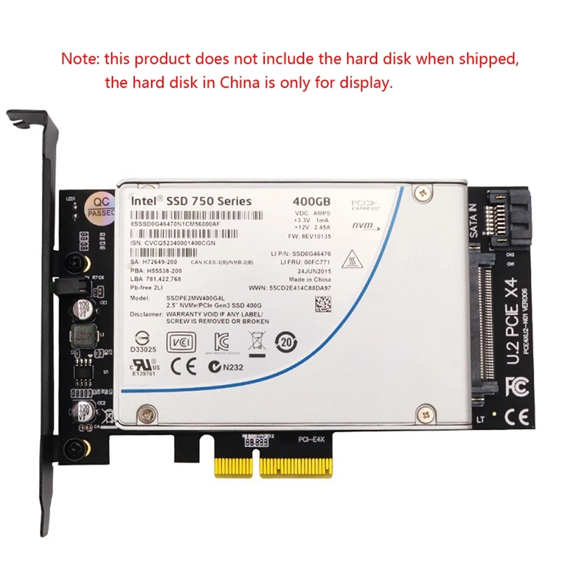 Карта адаптера U.2 к PCI-E 4X PCI E 3 0 SFF-8639 Riser PCIe SSD Card для 2 5 дюймового NVME U2 | Компьютеры и