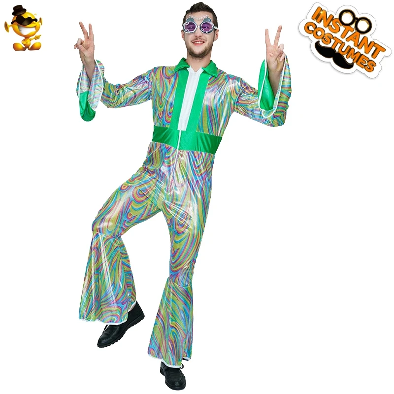 

Cosplay Women and Disco Hippie Costume Purim Party Role Playing Funny 70's 80's Hippy Clothes for Adult Holiday