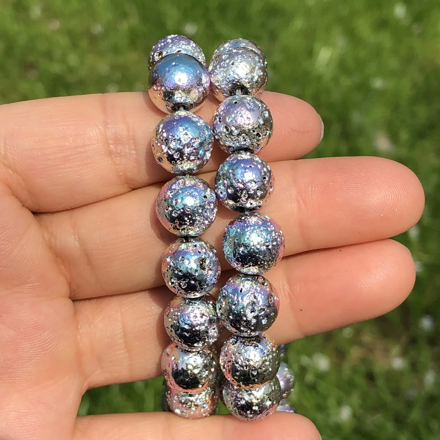 Синий многоцветный рок вулканического Натурального Гематита камня Рассыпчатая