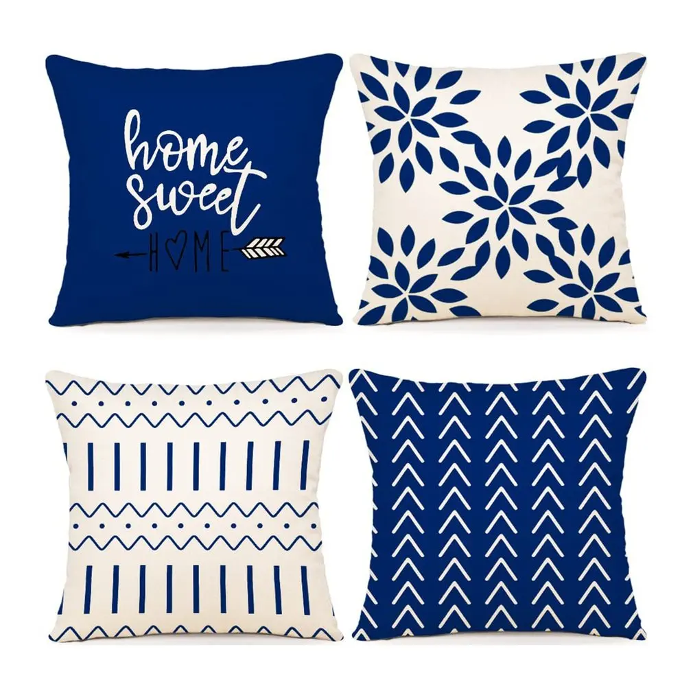 

Leather Velvet Pillowcase Four-piece Modern Chair Sofa Pillowcase Linen Pillow DIY Single-sided Double-sided Pillow