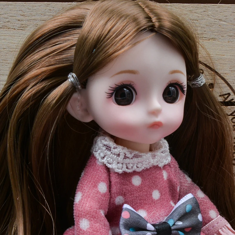 Шарнирная кукла игрушки для детей 16 см 1/12 BJD Детская с платьем и обувью модные
