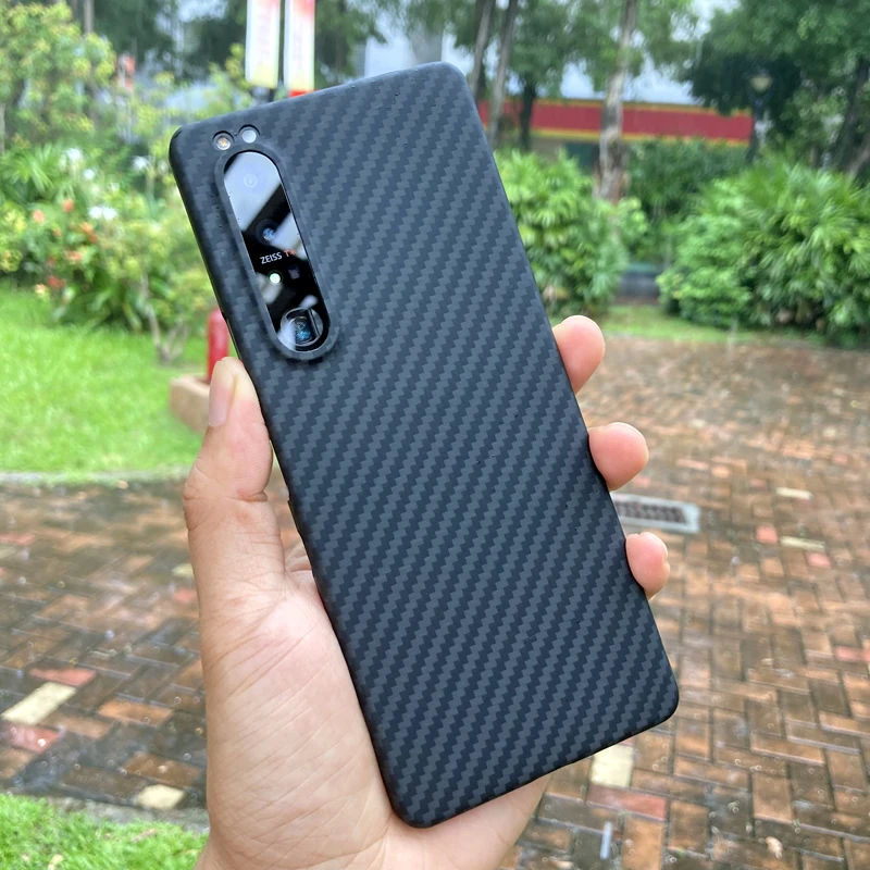 

Чехол для телефона из настоящего углеродного волокна для Sony Xperia 1 III, Тонкий Ультратонкий чехол для телефона из искусственного волокна