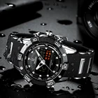 Часы наручные мужские с двойным дисплеем, брендовые Роскошные модные аналоговые цифровые спортивные водонепроницаемые