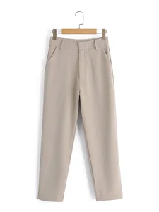 Осенние женские брюки BIAORUINA, повседневные, в тонкую полоску, свободные, универсальные, элегантные брюки, шикарные брюки с высокой талией для офисной леди, 2020