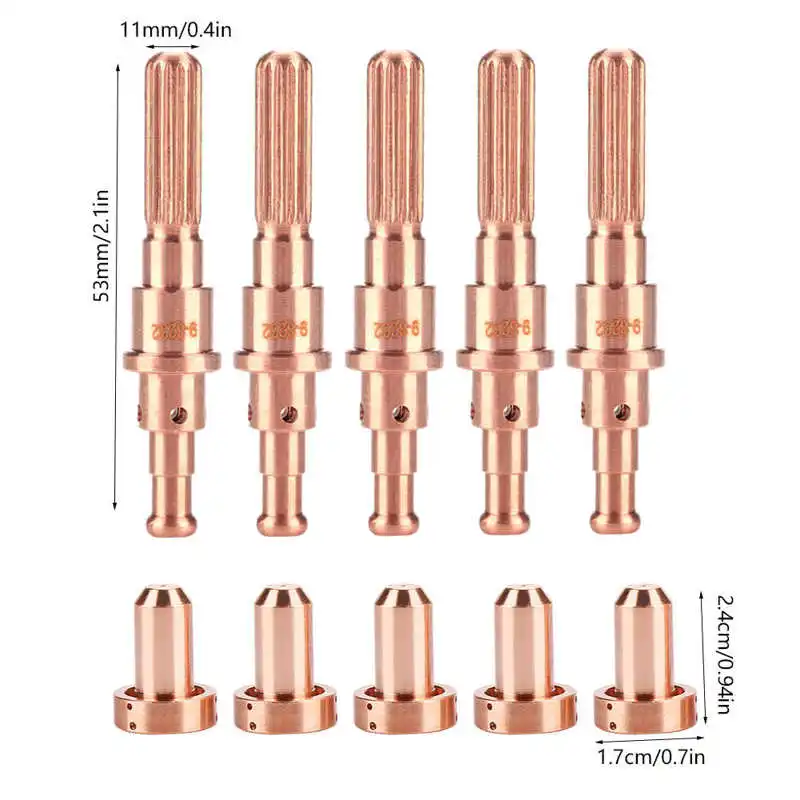 

Weller soldering tip 5pcs 9 to 8215 Electrode + 5 pcs 9 to 8207 Nozzle Tips for Thermal Dynamics SL60/100 Plasma Torch Soldering