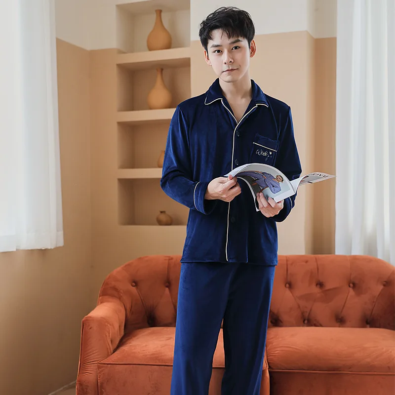 Long Sleeve Pajamas Autumn Trousers Suit Fashion Pyjama Set Large Size Nightwear Home Service House Nightdress Costume Outfit