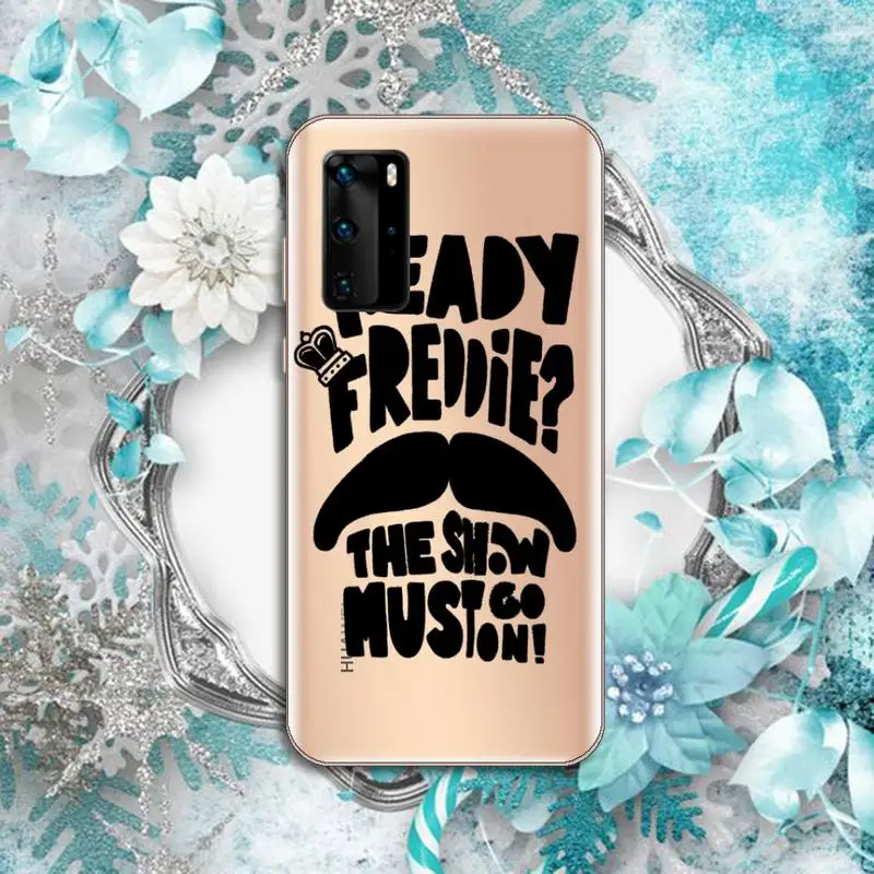 

Freddie Mercury Queen Phone Case Transparent for Huawei P honor 8 10i 20 30 40 smart 2019