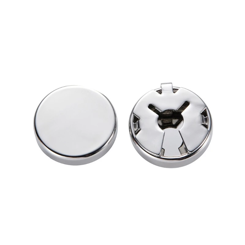 

1 Pair Brass Round Cuff Button Cover Cuff Links for Men's Wedding Formal Shirt J78F