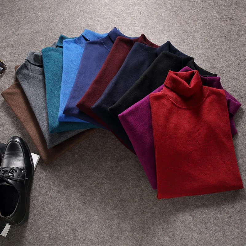 Новинка сезона осень-зима 2021 Мужская водолазка MRMT тонкий вязаный свитер для