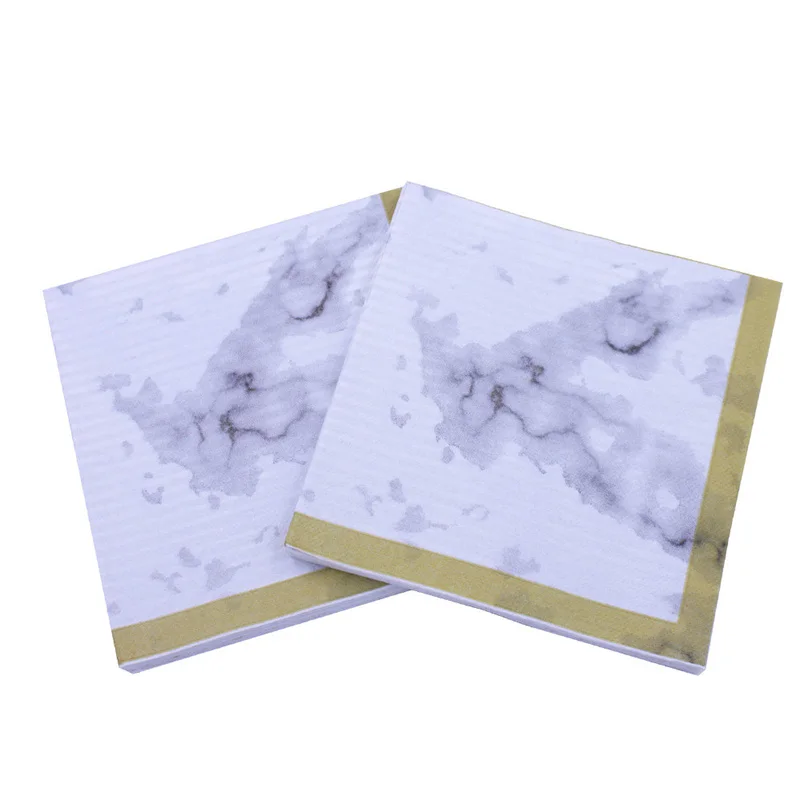 20 шт./лот вечерние принадлежности новый стиль мраморный бумажные салфетки для