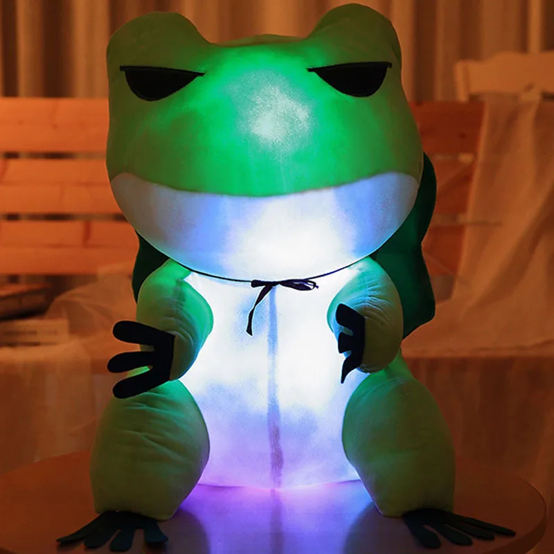 Electric Luminous Singing Animal Plush Toys Frog Pillow Stuffed Cartoon Recorded Reply Doll Boys Girls Child Birthday Gifts