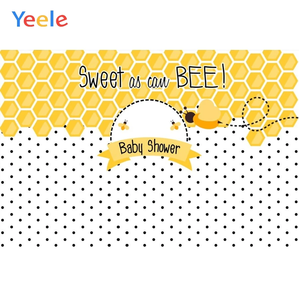 Yeele Newborn Baby Shower Boy Girl Birthday Party Photo Background Flower Honey Bee Yellow Photography Backdrop for Studio | Электроника