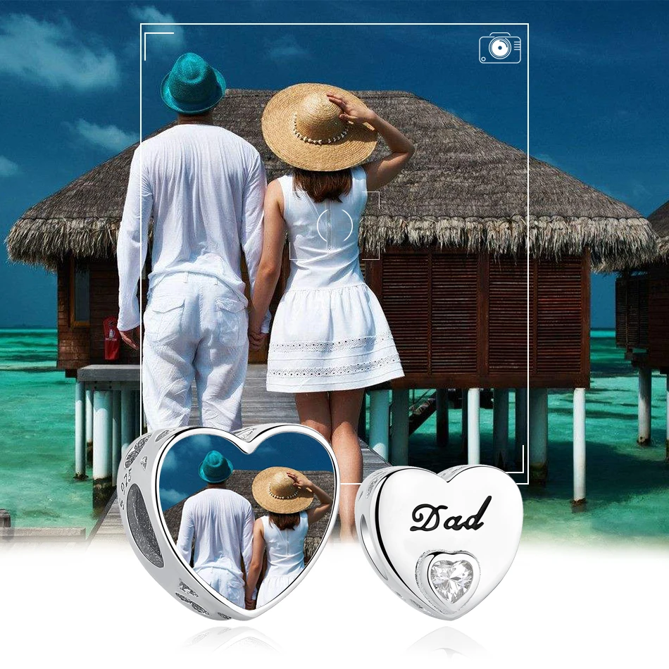 Подвеска из серебра с фианитом в виде сердца | Украшения и аксессуары