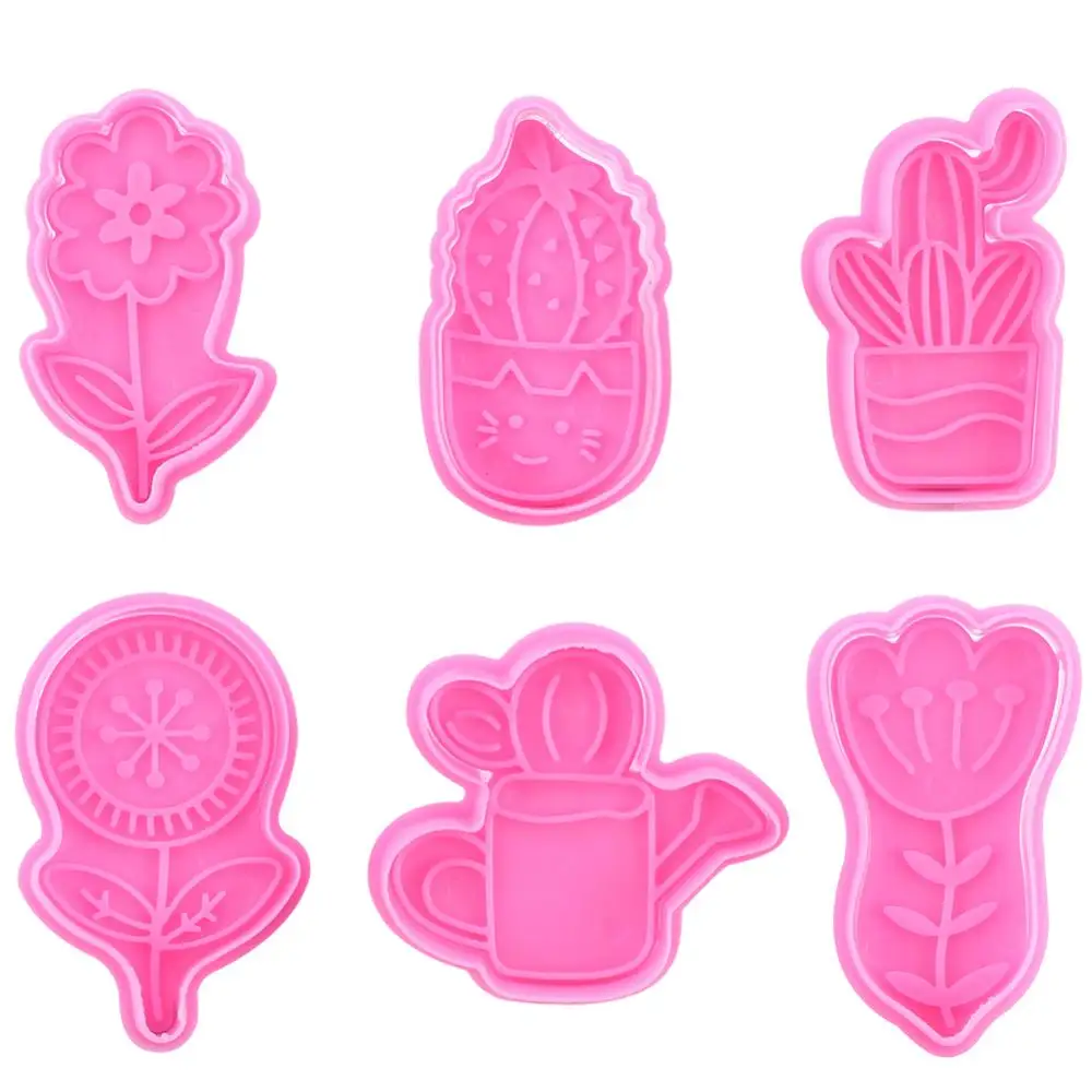 Кактус помадки Формочки печенья Горшечное растение украшения торта инструменты