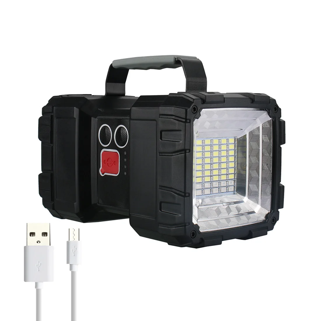 

XHP100 9-Core Super Bright LED Rechargeable Double Head Searchlight Handheld Flashlight Work Light Spotlight Floodling XHP70.2