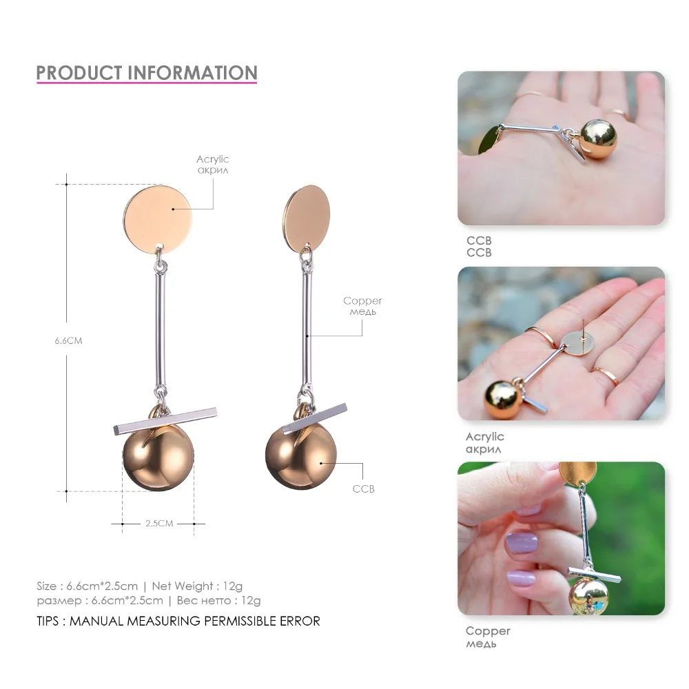 EManco оптовая продажа бусины для бисероплетения Висячие серьги медные