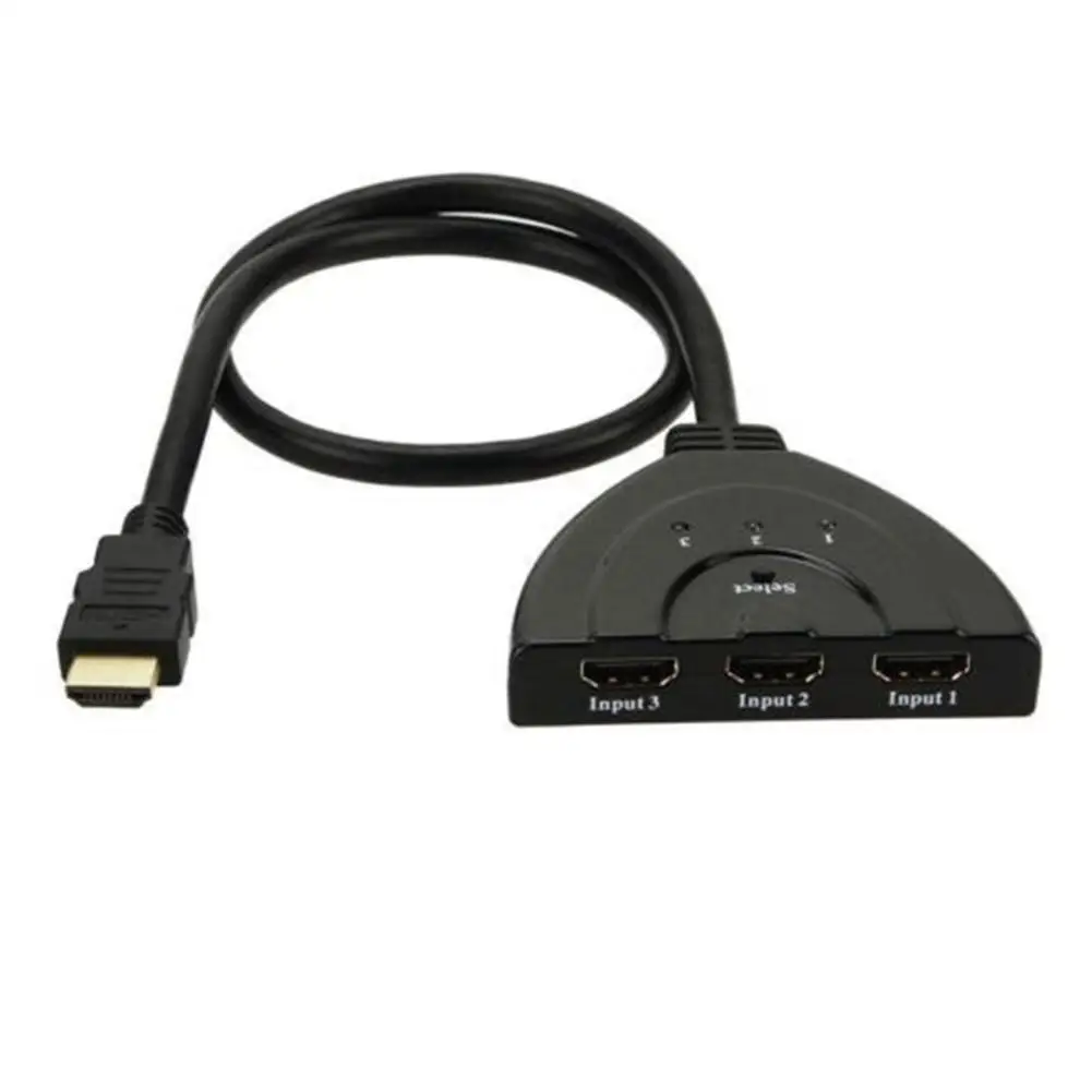Kuulee Мини автоматический кабель HDMI адаптер 3 Вход 1 переключатель сплиттер для HDTV