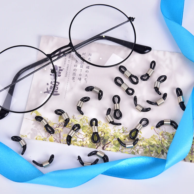 

50pcs Non Slip Soft Rubber Eyeglasses Sunglasses Chain Holder Cord Ends