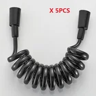 5 шт. пружинный гибкий шланг для душа для воды сантехника Туалет Биде опрыскиватель пистолет аксессуары для ванной комнаты ABS трубка 1,5 м 2 м 3 м