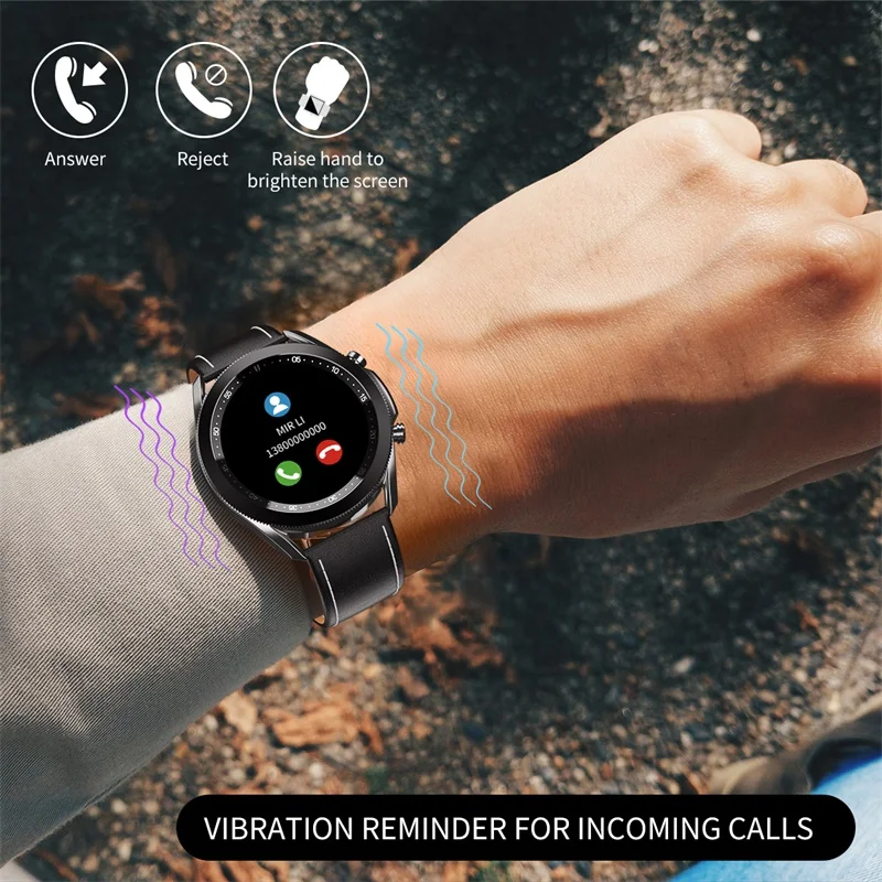 

2021 New Rotating Bezel Smart Watch Men Bluetooth Call Smartwatch Full Touch Screen Heart Rate Blood Pressure Monitor Sport Watc