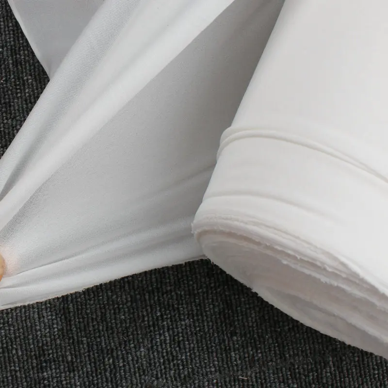 Stretch Jersey Knitted fusible iron on interfacing in WHITE- sold by the metre
