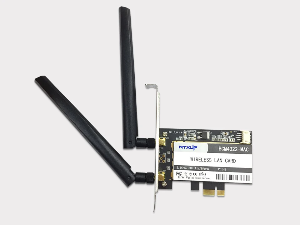 desktop wifi card Broadcom BCM94322HM8L BCM94322 Двухдиапазонная 300 Мбит/с 802.11a/b/g/n DW1510 Mac OS Mini PCIE WiFi беспроводная сетевая карта для hackintosh - Цвет: desktop wifi card
