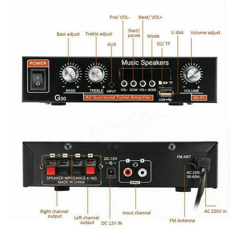 Беспроводная стереогарнитура 600 Вт домашний Hi-Fi музыкальный сабвуфер динамик USB FM