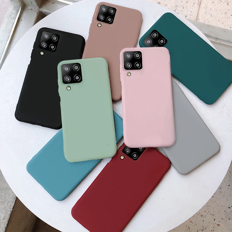 

case for samsung galaxy m12 a12 6.5 inch cover coque funda thin soft matte tpu no fingerprint protective shell
