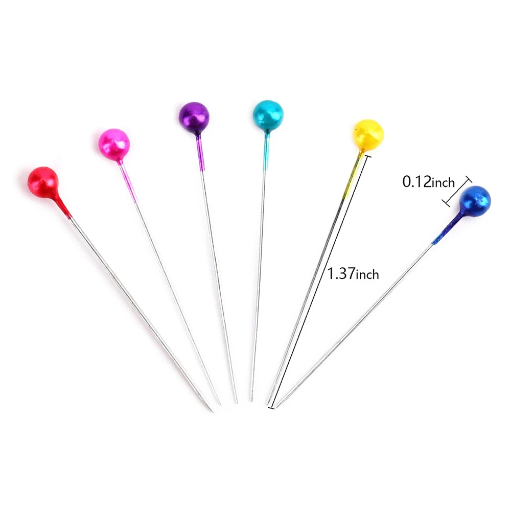 200 шт. швейные булавки цветным жемчугом головки шпильки прямое лоскутное шитье