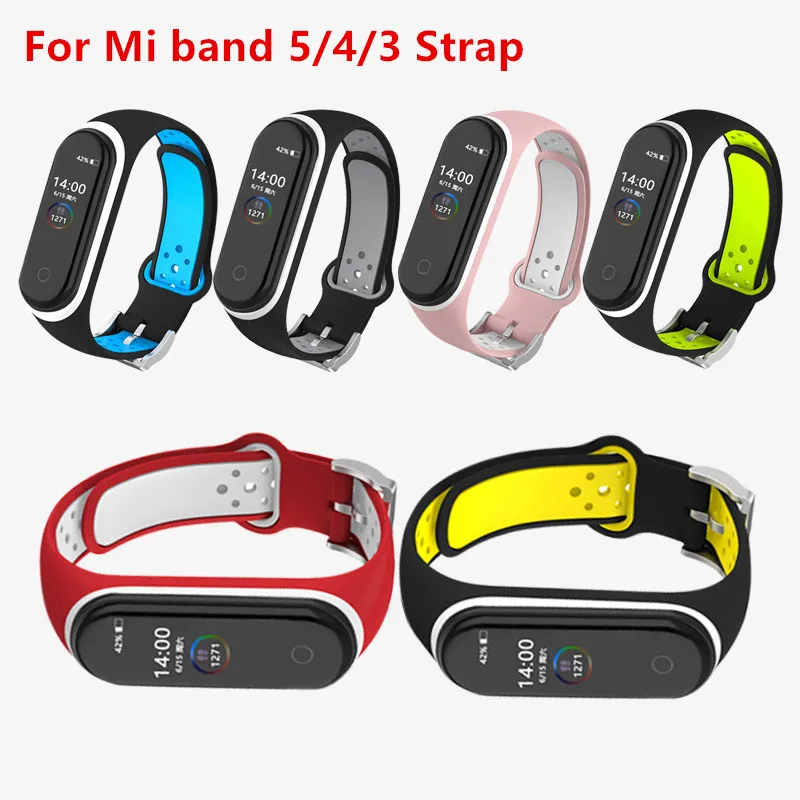 

For Mi Band 5 4 3 Sport Strap Replacement Wristband MiBand 3 4 Bracelet Wrist miband 5 Strap for xiaomi Mi Band 4 5 3