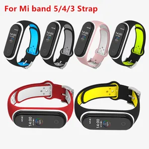 Сменный спортивный ремешок для Mi Band 5, 4, 3, браслет MiBand 3, 4, ремешок на запястье для xiaomi Mi Band 4, 5, 3
