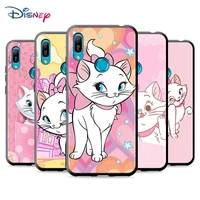 black soft cartoon pink marie cat for huawei p smart 2021 2020 z s mate 40 rs 30 20 20x 10 pro plus lite 2019 phone case