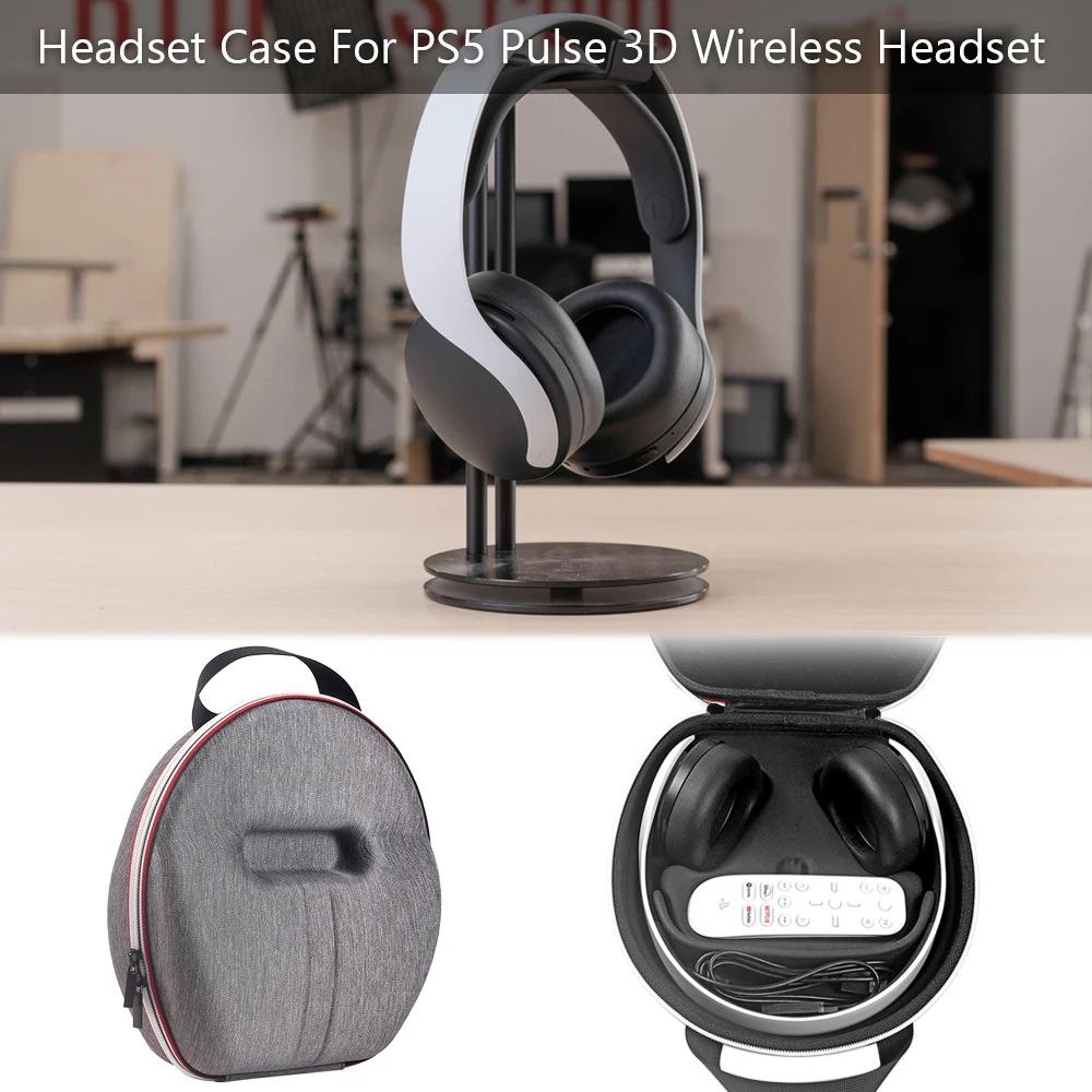 

Portable Storage Bag for PULSE 3D PS5 Wireless Headset Shockproof Anti-fall Travel Carrying Case Cover Box for PS5 Headphone