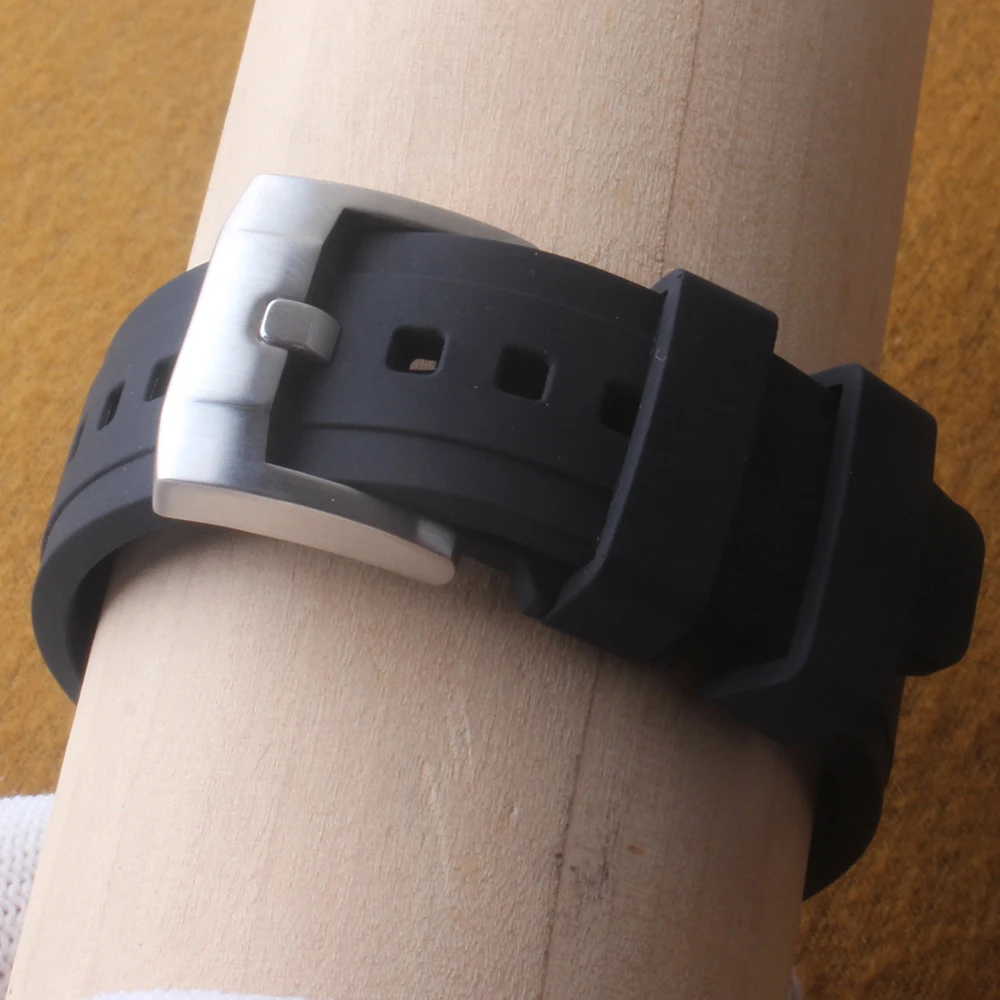 

Curved End 18mm 20mm 22mm Rubber Silicone Watch Bands For AT150 SeaMaster 007 Black Straps men lady Brands Watchbands Waterproof