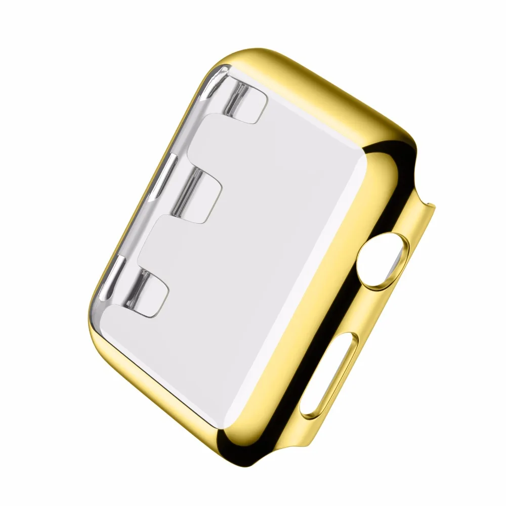 Чехол из поликарбоната для Apple Watch 4, 3 ремешка, защитная лента для экрана 42 мм, 44 мм, 38 мм, 40 мм, защитная пленка 44