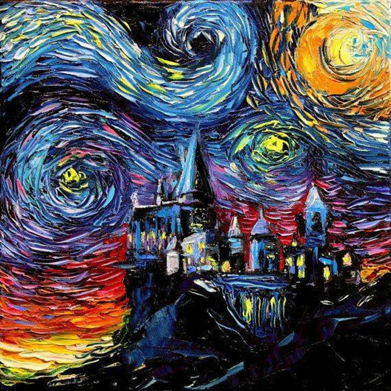 

Full Drill Square Diamond 5D DIY Diamond Painting Cross Stitch"Fantasy sky" Round Diamond Embroidery Rhinestone Mosaic Painting