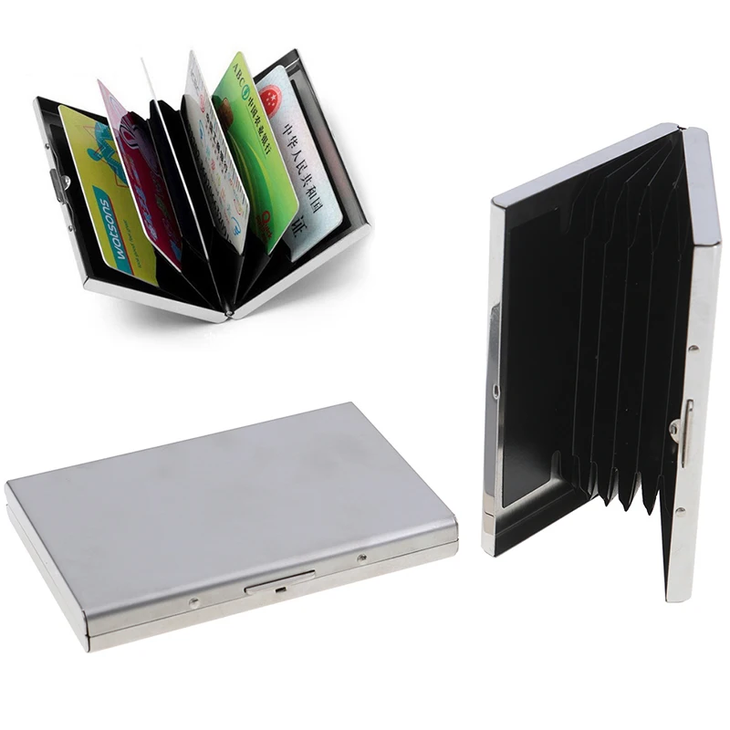 Кредитный держатель для карт из нержавеющей стали мужской тонкий анти защитный